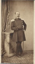 Offizier dunkelblaues &Uuml;berrock mit Epauletten M1866 J.B. Laurent Metz Lothringen