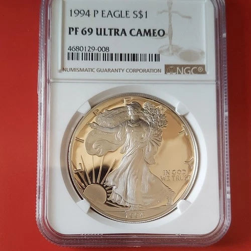 U.S. Mint American Eagle 1994 1oz Silver Proof NGC PF69 4680129-008