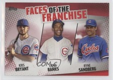 2019 Topps Faces of the Franchise Red 4/10 Ryne Sandberg Ernie Banks HOF 4i0