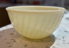 Vintage Fire King Oven Ware Swirl 9" Mixing Bowl OFF WHITE Milk Glass