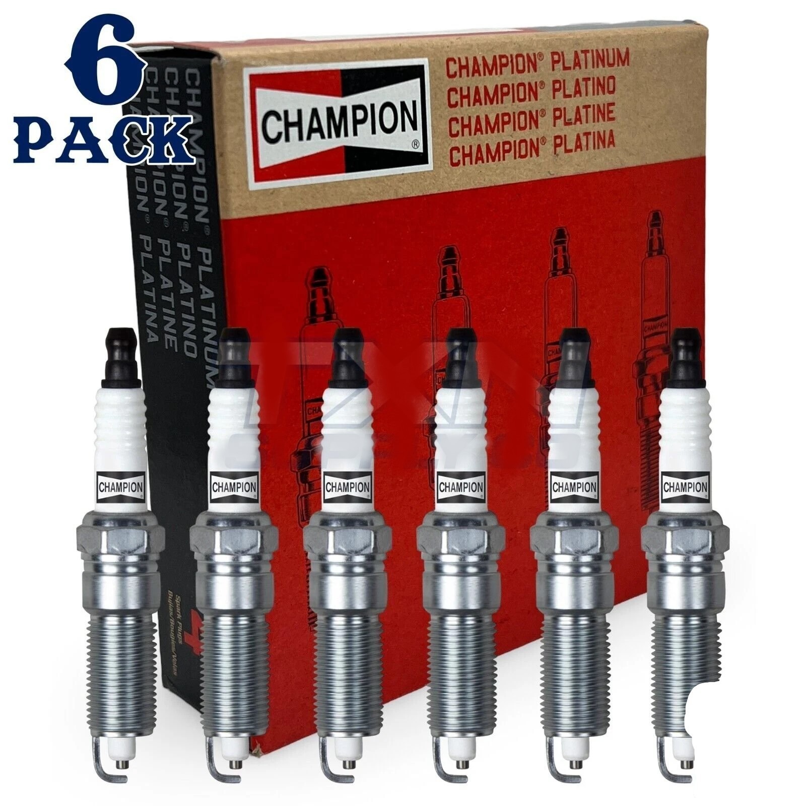 6x Champion RE14PLP5 7440 Spark Plugs Jeep Wrangler 2007-2011 3.8L OEM Platinum