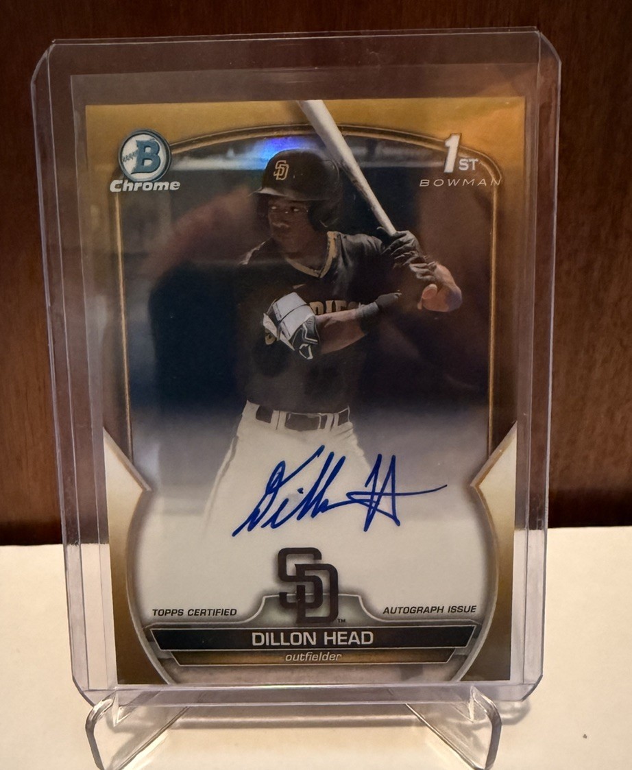 Dillon Head 2023 1st Bowman Chrome  Auto Gold Refractor /50 Marlins
