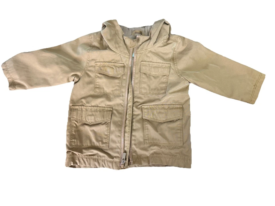 Jaqueta utilitária Old Navy masculina 18-24 meses bege safári forrada de lã - Imagem 2 de 4