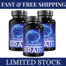  3 Pack  Brain Memory and Mood Support Supplement Pills Advanced Formula US.