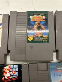 Nintendo NES 5 Game Lot! Mario Brothers, Ring King, Karate Champ, Baseball loade