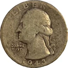 1943   Washington Silver Quarter  90% Silver
