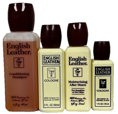 4 Bottles English Leather MEM  Co Original 90s As Pictured Please See Below