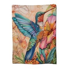 Bird Blanket for Women Adults, Flannel Hummingbird Blankets Gifts, Bird Color...