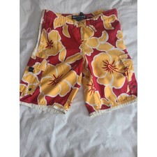 Vintage Abercrombie Fitch Mens Floral Y2K Swim Trunks Board Shorts Size L READ