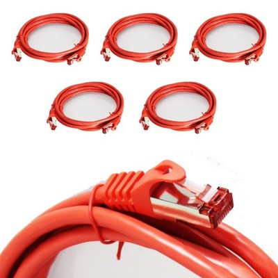5x | 2m Patchkabel CAT 6  Netzwerkkabel LAN DSL Ethernet 250 MHz CCA PiMf S/FTP