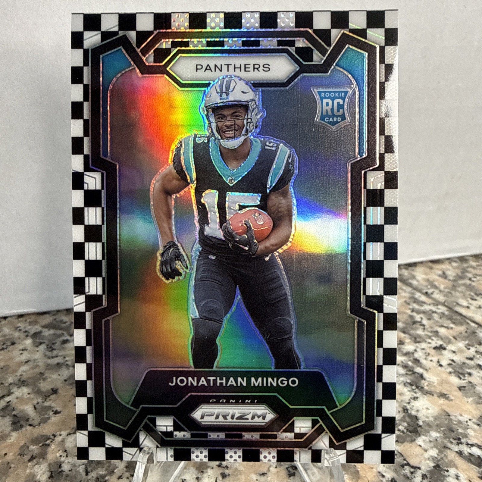 2023 Panini Prizm Black and White Checker #312 Jonathan Mingo