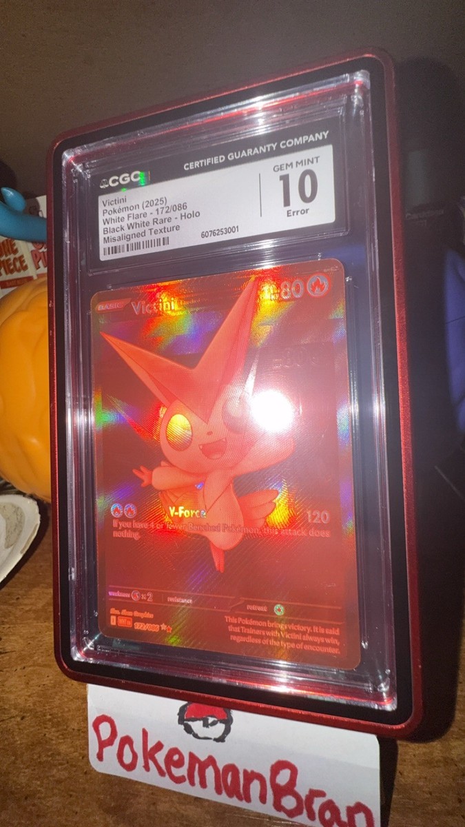 CGC 10 Victini 172/086 BWR - Texture Shift Misprint - Pokémon TCG