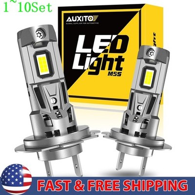 Super Bright H7 Headlight LED High Low Beam Bulb 40000LM 6500K White 1-10Set