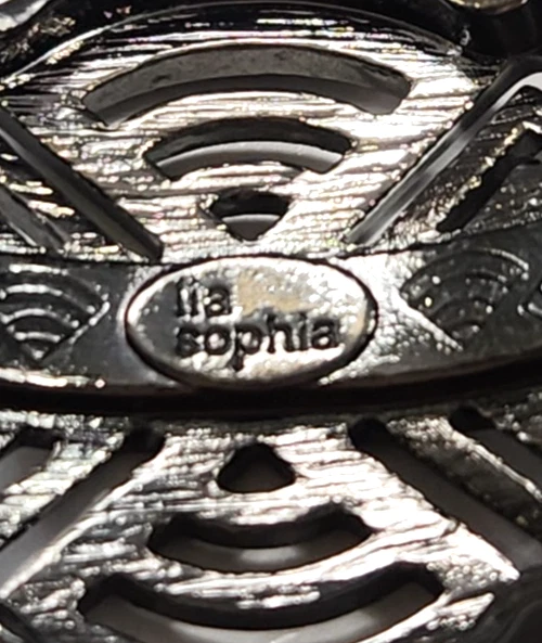 Lia София эластичной панели браслет черный филигранный w/стразы ар-деко стиль - Изображение 4 из 4