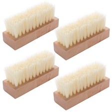 4-Packs Wooden Nail Brush Sturdy, Non-Slip 3.7x1.8x1.3 Inch Pack of 4