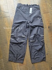 Sz L adidas by Stella McCartney Woven Track Pants Womens Black/Gray JI5248 Baggy