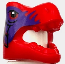 Lego New Red Minifigure Headgear Head Cover Costume Tyrannosaurus rex Dragon