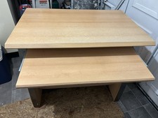 Desk Pine Colour Mdf With Underneath Pull Out For Keypad Width 59cm Length 89cm