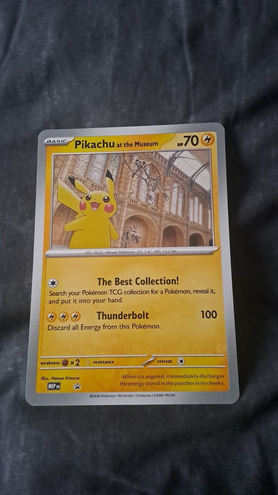 Pikachu At The Museum Pokemon Card