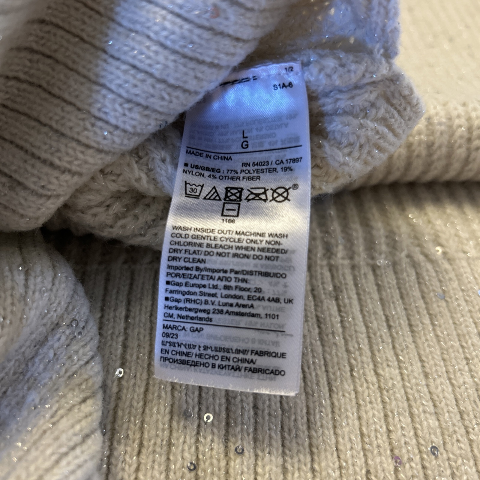 Gap 24/7 Split Hem Sequin Metallic Crew Neck Swea… - image 9