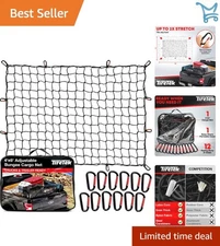 Cargo Net for Pickup Truck Bed 4'x6' Stretch to 8'x12' Heavy Duty Mesh Tarp