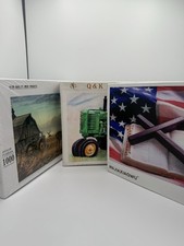 3 Different Wooden Jigsaw Puzzle- Two Used And One New. 1000 Pcs Puzzles- Nature