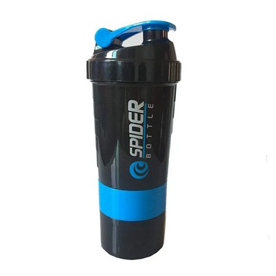 3-Schichten Protein Shaker Flasche | Fitness Shaker mit Pulverfach