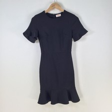 Showpo dress womens 6 mermaid black short sleeve round neck zip 115981