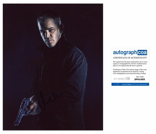 Matt Damon Signed Jason Bourne AUTOGRAPH Signed 10x8” ACOA