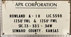 Vintage Porcelain Oil Field Sign - APX Corporation Seward County Kansas
