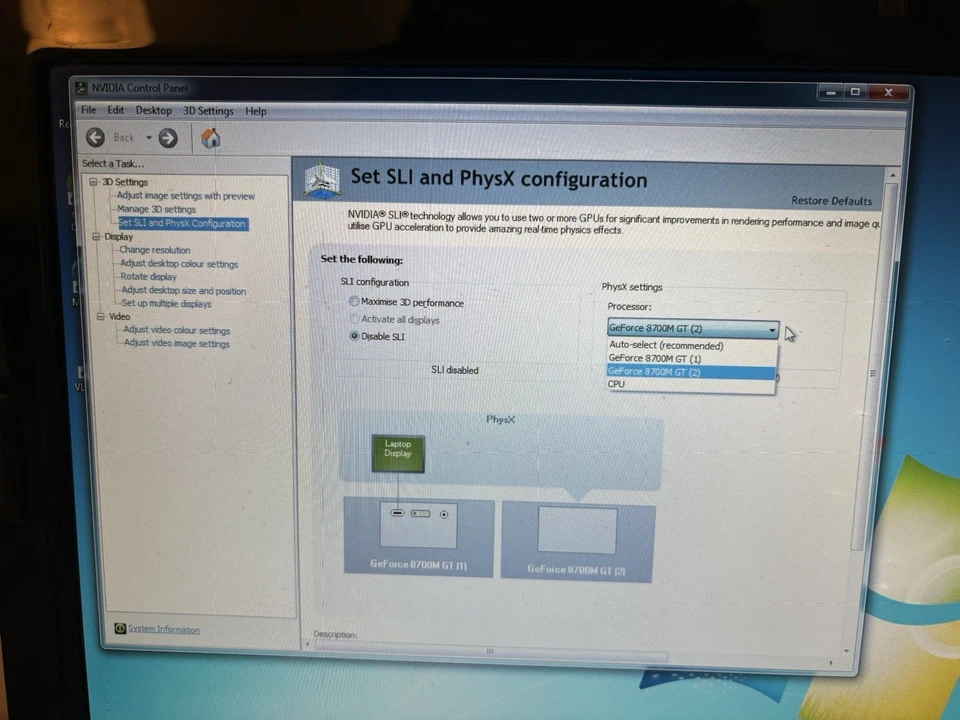 Dell XPS M1730 (2007) intel core 2 duo, dual nvidia 8700 gpus - Image 3 of 4