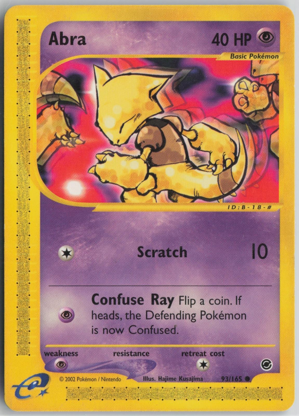 Abra 93/165 Common Expedition Base Set Pokemon Lightly Played