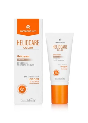 Heliocare Gelcream Colour Light SPF 50 50Ml / Sun Cream for Face/Daily UVA UVB A