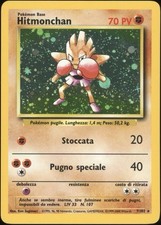 2000 Pokemon ITALIENISCH Unlimited Base Set Hitmonchan Holo 7/102 VG-EX