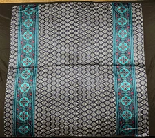 Wild Rag Scarf Cowboy Scarves Buckaroo Bandana Cowgirl Blue Scroll