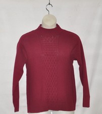 Joan Rivers Mock Neck Sweater Top Size M Raspberry