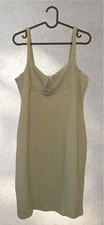 Sage Green Ribbed Textured Body Con Dress Size XL