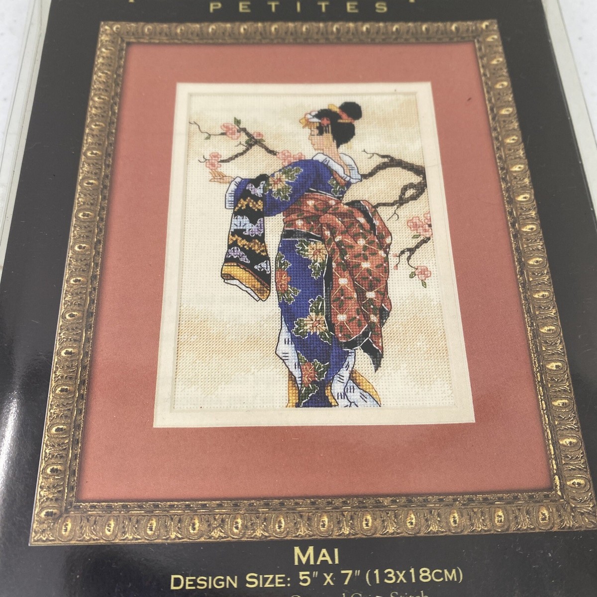 極美品　CROSS Jewelers Collection Tapestry 1988 Dimensions Gold Collection Petites Mai Geisha Counted Cross