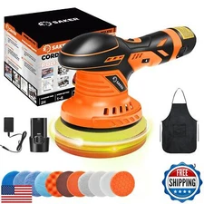 Saker Cordless Buffer Polisher, 6 Inch Fast Charging Portable Car Polishing K
