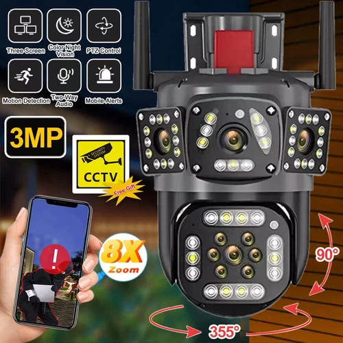 12MP WLAN Überwachungskamera Kabellos Outdoor IP Kamera Nachtsicht 8X Zoom` - Bild 5 von 23