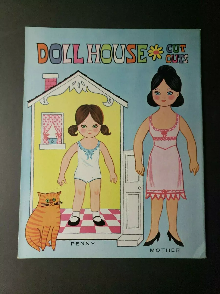 VIntagee Doll House Paper Doll Cut Outs Book Stephens Sandusky Ohio Uncut  New