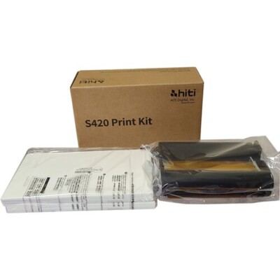 Hiti S420 Paper and Ribbon Print Pack , 100 Sheets 4 x 6'' Prints 