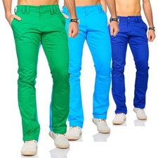 Rerock Herren Chino Hose Pants Slim Fit stretch Sommerhose color blocking style 