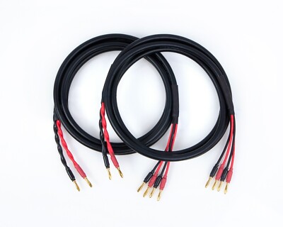 Canare 4S11 Star Quad 11 AWG BiWire Speaker Cable 1 Pair, 2 to 4 Banana