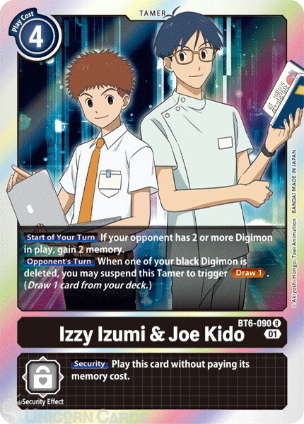 BT6-090 Izzy Izumi & Joe Kido Rare Mint Digimon Card
