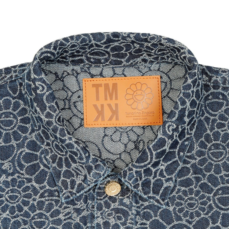 Takashi Murakami Flowers and Skulls Jacquard Denim Jacket 1st Type