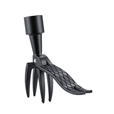 Weed Removal Head 4-Claw Weed Remover Tool Black Aluminium for Garden Weeding