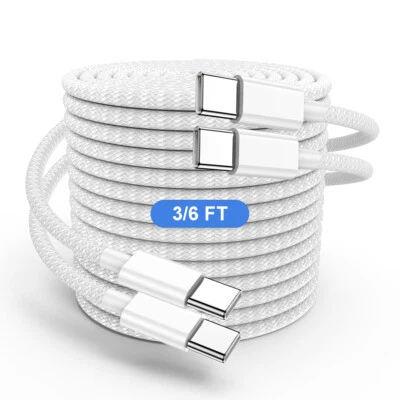 60W USB C auf USB-C Ladekabel Typ C Datenkabel für Apple iPhone 15 Plus Pro Max - Bild 1 von 4