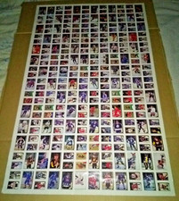 UNIQUE? 1987-88 OPC NHL HOCKEY UNCUT STICKERS SHEET FULL SET 255 CARDS  HOFers