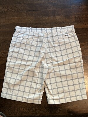 mens nike plaid golf shorts